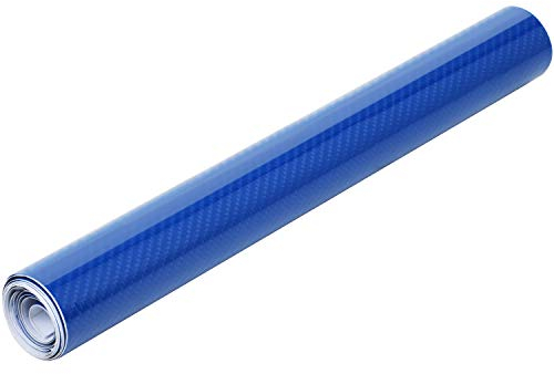 TRIXES Vinyl Wrap -Self Adhesive 6D Carbon Vinyl Wrap – for Car Van Motorbike Interior and Exterior & Tech - Bubble Free - 1500 x 300mm - Colour Glossy Blue