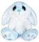 My OLi Kuscheltier Hase 20cm Plüschhase Schlappohren sitzend Stofftier Hase Weicher Blau Plüschtier für Mädchen Kinder Jungen