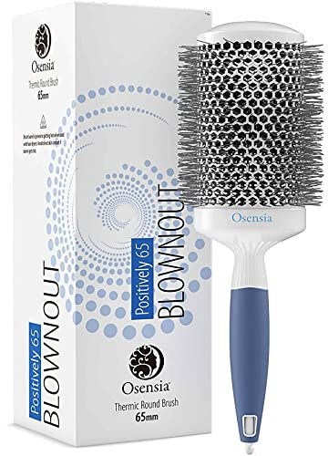 Rundbürste groß- haarbürste rund für Frauen & Männer - Rundhaarbürste für Haarstyling wie im Salon, Rundbürsten Nasses & Trockenes Haar, Keramik-Ionen Haarbürste Damen & Haarbürste Herren (65 mm)