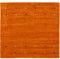 carpetfine Wollteppich Gabbeh Uni Quadratisch Orange 60x60 cm | Moderner Teppich für Wohn- und Schlafzimmer
