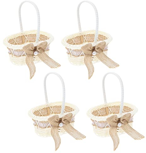 Cabilock 1satz Mini Dekorationskorb Aus Papierseil Handgefertigter Geflochtener Korb Für Hochzeiten Blumendekorationen Und Kreative Projekte