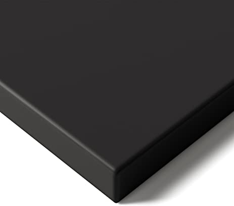 Desktronic Tischplatte 120x60 cm Schreibtischplatte – Perfekt für höhenverstellbare Schreibtische, Esstische und mehr – Made in Europe – 25 mm stabile Tischplatte langlebig (Schwarz)
