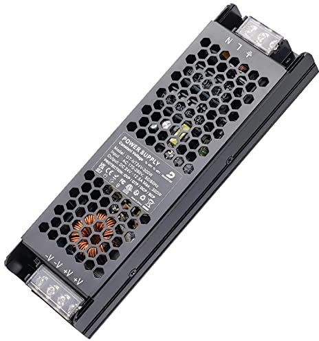 DUSKTEC LED Netzteil 24V 300W Trafo 12.5A, Transformator AC 220/230V auf DC 24 Volt Treiber, Konstantspannung Niedervolttrafo für Birnen Lichtstreifen Lampen Displays CCTV