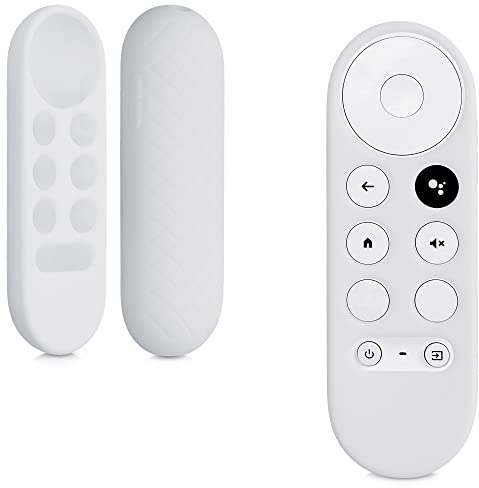 kwmobile Carcasa de Silicona Compatible con Google Chromecast 2020 4K / Chromecast 2022 HD Funda Mando a Distancia - Funda de Silicona Control Remoto - Blanco