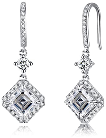 Atylyk Moissanite Tropfenohrringe 925er Sterlingsilber Hypoallergene Ohrringe für Frauen Mädchen