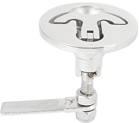 Jadeshay Chiavistello per Boccaporto per Barca, Chiusura del Portello della Barca con Piastra Posteriore 62mm Acciaio Inossidabile 316 Serratura a camma per Uso Marino