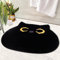 NIGOWAYS Badezimmerteppich, schwarzer Katzenteppich, weiche Katzen-Badematte, rutschfeste Badematten für Badezimmer, Küche, Schlafzimmer, Heimdekoration, Geschenke (50,8 x 55,9 cm)