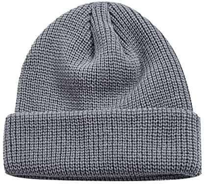RUIRUILICO Damen Retro Mützen Einfarbig Cuffed Plain Beanie Mütze Herren Herbst Winter Warme Winddicht Strickmütze Unisex Outdoor Street Teenager Wintermützen Merino Wollmütze