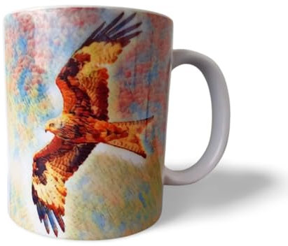 Red Kite Coffee Mug, 11oz 325ml Tea Cup, Original Design