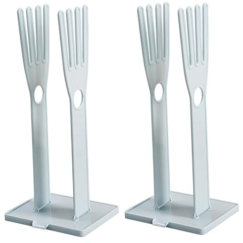 Naisicatar 2 Sets Kitchen Drying Rack, Plastic & Acrylonitrile Butadiene Styrene, Multi Use Tool with Detachable Base for Kitchen Sink Accessories, Towels, Gloves