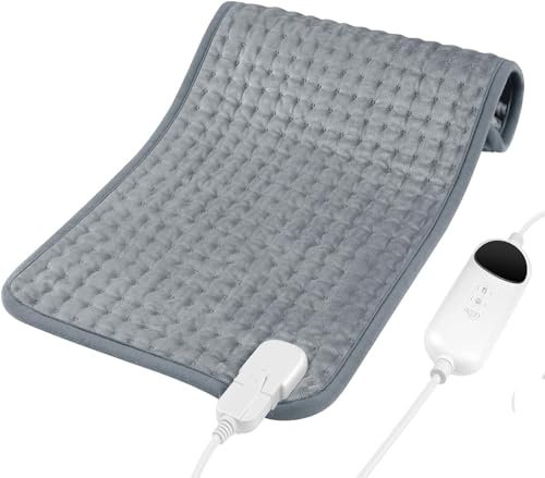 WOLTU Heizkissen mit Abschaltautomatik Elektrisches Wärmekissen 30x60 cm Flanell, 10 Temperaturstufen Timerfunktion 45min/90min/120min, Heizkissen für Rücken Nacken Schulter Bauch, Maschinenwaschbar