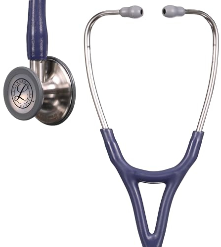 3M Littmann Cardiology IV Diagnostik-Stethoskop, 6187C, Edelstahl-Bruststück, Mitternachtsblauer Schlauch