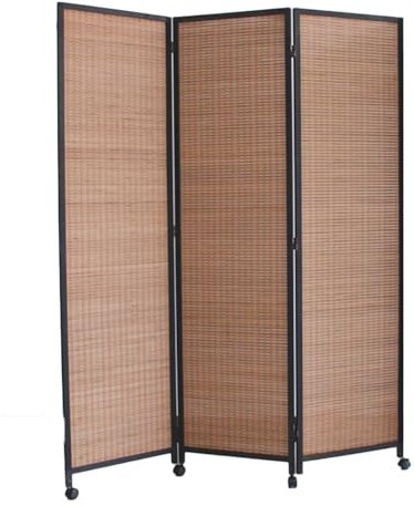 XTGDIEM Klappbarer Sichtschutz Mit 3 Paneelen, Rollwand-Sichtschutz Mit Rollen, Geeignet For Kche, Wohnzimmer, Schlafzimmer, Bro (Size : 170x150cm)