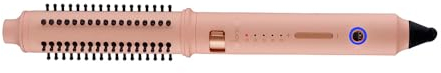 mdlondon Wave Heated Barrel Brush (Blush) Hot Brush for Short Hair or Long Hair, Hot Hair Brush with 5 Heats + Retractable Bristles, Heated Round Brush - Genuine mdlondon Hair Styling Appliances