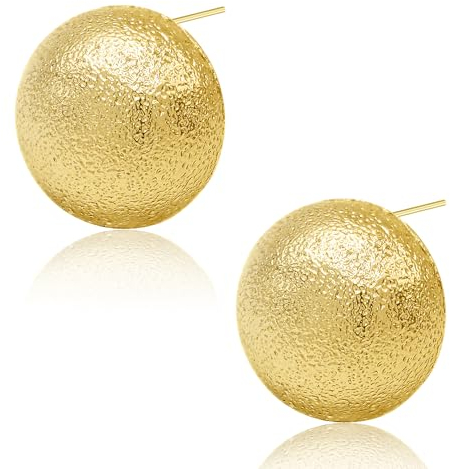 Dupes Earrings Gold 18K Ohrringe Gold Chunky Earrings Goldene Ohrringe Damen Hypoallergene Schleifen Ohrringe Modeschmuck für Damen Mädchen