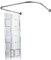 Tringle à rideau de douche, barre en U en acier inoxydable, rideau de douche carré, barre monobloc, sans montage, utilisable dans la salle de bain, les toilettes, le vestiaire, la fenêtre, le balcon