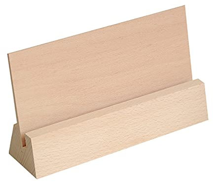 Visitenkartenhalter aus Holz, Schreibtisch-Organizer für Büro und Zuhause, Desktop-Namenskarten-Präsentationsständer mit Ablage für Visitenkarten, moderner Visitenkartenständer für den Schreibtisch,