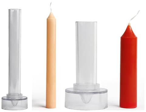 Kerzengießform,Binblin 2PCS Kerzenform,Kerzenformen zum Gießen,Kerzen Formen Silikon,Kerzen Gießen Formen Für Die Kirche Weihnachten Abendessen Bei Kerzenlicht Valentinstag Heimtextilien