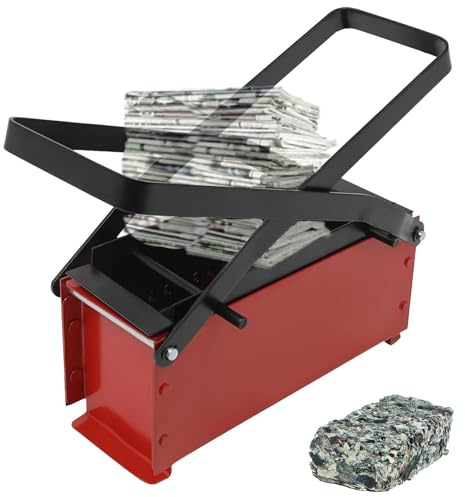 Renopfect Paper Brick Maker, Paper Log Briquette Maker, Machine for Making Porous Bricks - Newspaper Brick Press, Waste Paper Brick Machine, Eco Recycling, Efficient Compression for