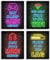 Nhemeylp Gaming Posters Set of 4, Neon Gaming Wallpaper Canvas Painting Prints for Boys Room, Unframed Gamer Wall Art for Kids Bedroom Home Decoration, 8x10 (Pattern A)
