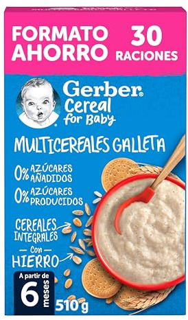 Gerber Brei und Kekse, 0 % Zuckerzusatz, ab 6 Monaten, 510 g