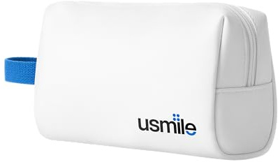 usmile Reise-Kulturbeutel für elektrische Zahnbürste & Munddusche – Wasserabweisender Dopp Kit aus PU-Leder, zum Aufhängen, ideal für Reisen, Schule, Fitnessstudio