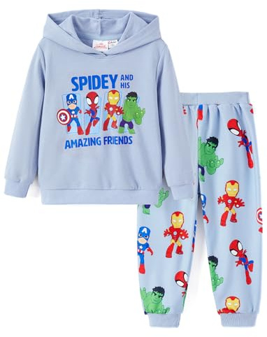 Disney Marvel Spider-Man Mickey Toy Story Cars Boy Pullover Hoodie & Jogger Pants Outfit-Set Sweatsuit Lounge Matching Set 2-9Y