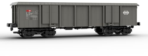Stone Heap SBB Eaos Offener Güterwagen, Komplettset mit Klemmbausteinen, offiziel Lizenziert, 31,5 x 8 x 8 cm, 813 Teile, Modelleisenbahn, ab 14 Jahren, 634g