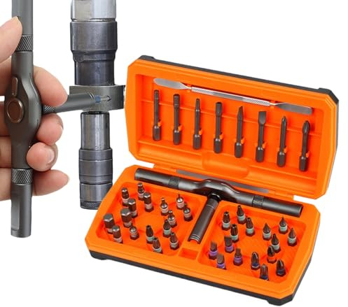 Set Di Cacciaviti A Cricchetto Magnetici,43 In 1 Testine Magnetiche | Kit Riparazione Multifunzione con Cacciaviti di Precisione per Auto Bici Elettricista - Per La Riparazione Di PC, Elettricisti, Au