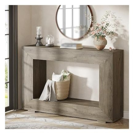 LJHFG63KUYT Narrow Console Table, Entryway with Storage, Hallway Accent for Living Room Hallway(Gris)