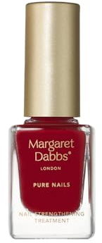 Margaret Dabbs Nail Strengthening Treatment, Modern Red, 9ml | Professional Nail Repair and Hardening Serum, Fortifying Formula for Weak Brittle Nails, Strengthens and Protects, Vegan