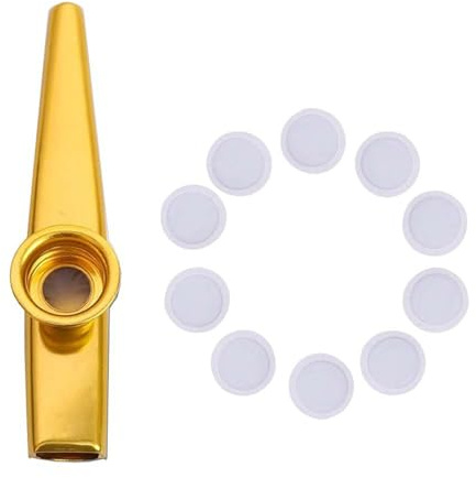 Metall Mit 10 Flötenmembranen Mund Musikinstrumente Guter Begleiter Für Ukulelen Violine Gitarre Klavier Mund Kazoos
