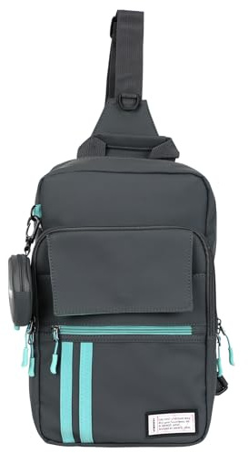 FIREFIRST x Hatsune Miku Umhängetasche Schultertasche | wasserfest; inklusive Mini Miku Tasche; ideal für Conventions, Cosplay, Konzerte, Schule und Reisen