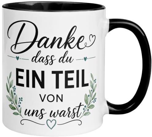 Abschiedsgeschenk Kollegen Tasse | Danke dass du ein Teil von uns warst | Geschenk Abschied Jobwechsel Arbeitsplatzwechsel Stellenwechsel