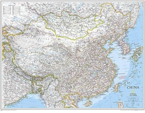 China Classic, Laminated: Wall Maps Countries & Regions