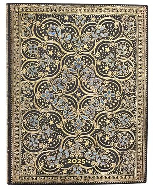 Paperblanks 12-Monatskalender Softcover Flexi 2025, Restauration, Ultra, Tagesüberblick, Elastikband-Verschluss