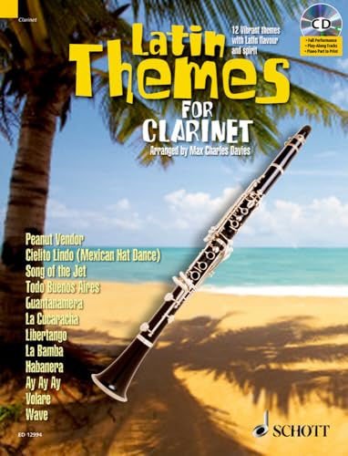 Latin Themes for Clarinet: 12 Vibrant themes with Latin flavour and spirit. Klarinette. (Schott Master Play-Along Series)