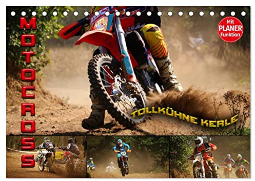 Motocross - tollkühne Kerle (Tischkalender 2026 DIN A5 quer), CALVENDO Monatskalender: Atemberaubende Szenen aus der Welt des Motocross (CALVENDO Sport)