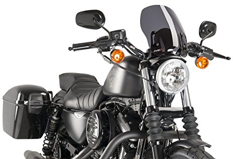 Puig 9283F Windscreen Touring Custom (XL1200C) 04' 883 Iron (XL883N) 09' 883R (XL883R) 02' NIGHSTER (XL1200N) 08', Harley Davidson Sportster Superlow (XL883L) 11'-17'