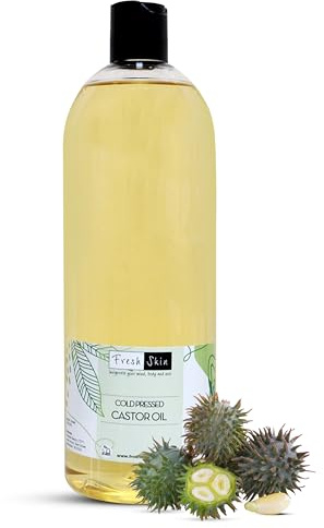 Freshskin Castor Oil 250ml Pure Cold Pressed Hexane Free | 100% pure british pharmaceutical grade cold pressed castor oil, free from hexane. Ideal for skin, hair, and nail care.