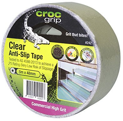 CROC grip 830880 Commercial High Grit Clear Anti-Slip Tape - 48mm x 5m