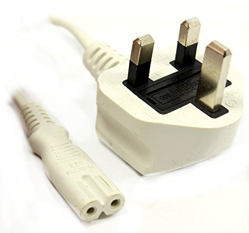 ShaniTech Fig.8 C7 Mains Power AC Cable 3.0 Metre 3M Copper Cable BS 1363 - Works with Projector / PS3 Slim/Sky receiver/Camera Charge etc