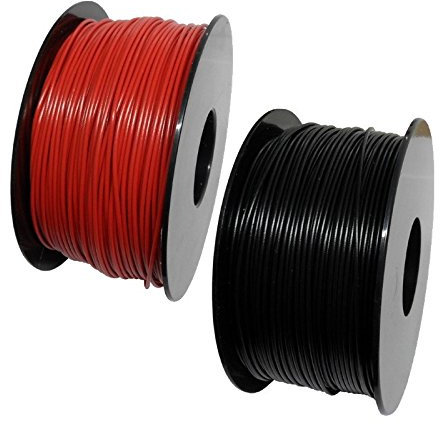 XENTERIO LiYv Schaltlitzen-Set 0,25 mm² | 2X 100 m Spule Rot & Schwarz | Kupfer verzinnt flexibel | 900V | 1 Set