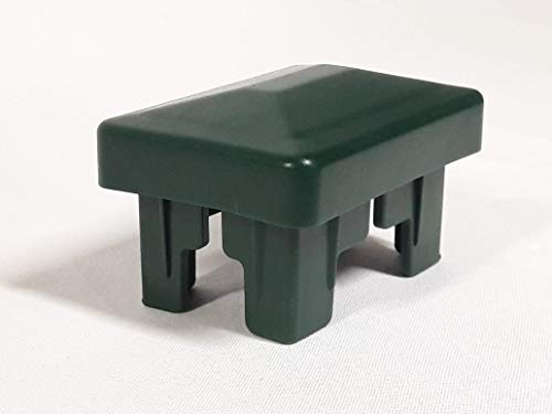 OuM 5 Stück Innenpfostenkappe Innenzaunpfahlkappe rechteckig 40x60mm Grün