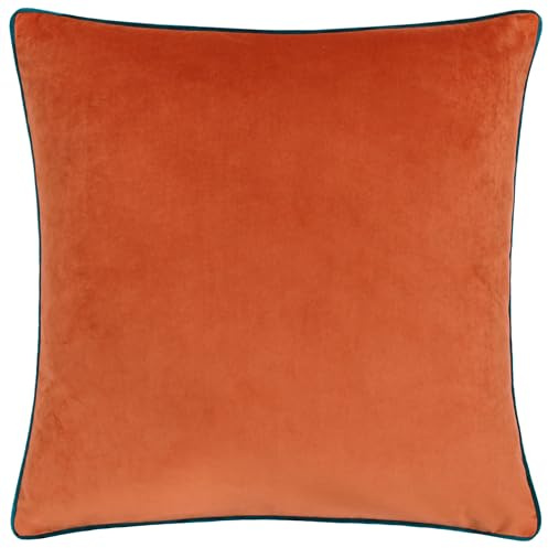 Riva Paoletti - Meridian Signature Collection | Soft velvet cushion with contrast piping and feather filling. 55 x 55cm. Ready to style.