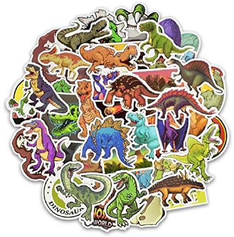 ⭐Top Aufkleber! ⭐ Set von 50 Aufkleber Dinosaurier - Premium Qualität - Vinyls Stickers Nicht Vulgär Dino – Raptor, Triceratops - Stil, Bombe, Graffiti - Anpassung Laptop, Gepäck, Moto, Skateboard