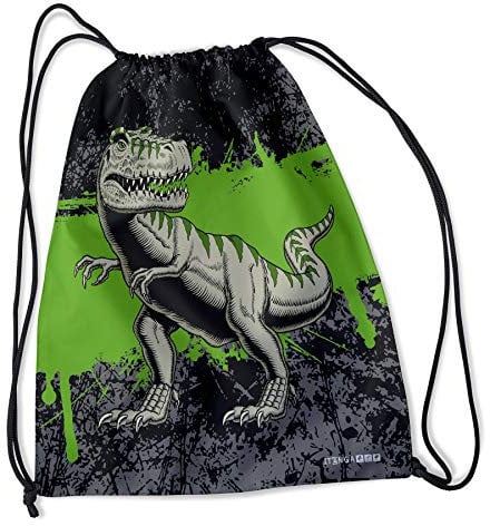 itenga T-Rex Dinosaurier Schule Schulbedarf Schultüte Stundenplan Notizbuch Freundschaftsbuch Lesezeichen Hausaufgabenheft Vokabelheft Schreibtischunterlage (Turnbeutel)