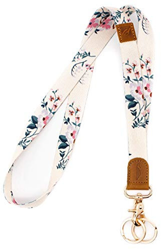 POCKT Schlüsselband für Schlüssel, Schlüsselband für Damen und Herren, coole Schlüsselbänder, Bloom, 19.5x0,8 with clasp