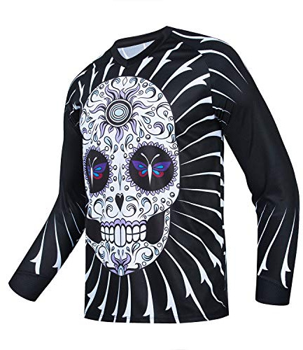 PSPORT Herren Motocross Jersey Langarm Motocross Shirt Herren Mountain Dirt Bike Jersey Downhill Fahren Rennbekleidung Tops