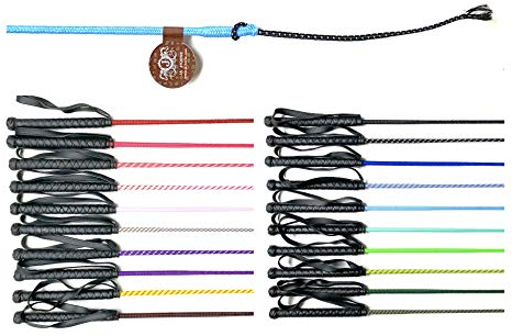 JA Horse Reitgerte Kinderreitgerte Dressurgerte Gerte mit Gummigriff und Handgelenkschlaufe 75/90 / 100 cm (75 cm, hellblau)